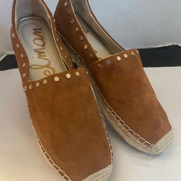 Sam Edelman 9.5 Koda Suede slip on  Espadrille Flats with Studs Women’s Shoes - Picture 2 of 10